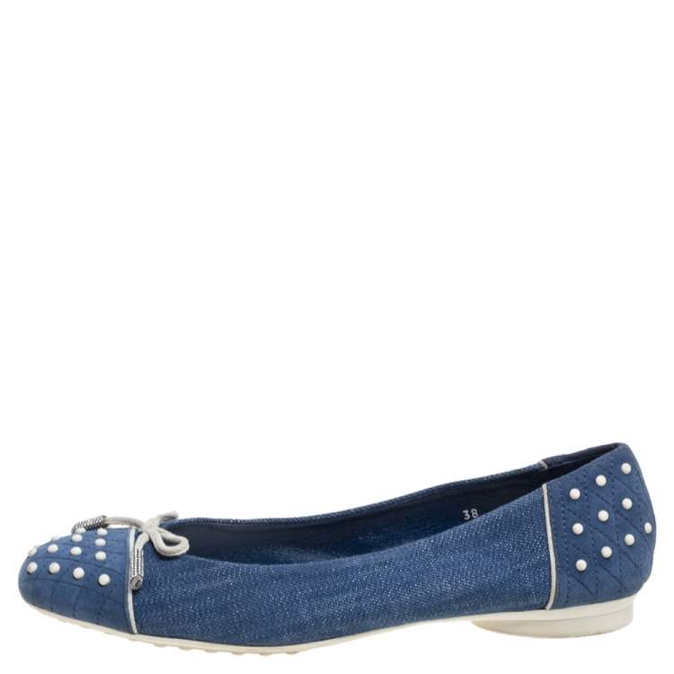 blue denim flats