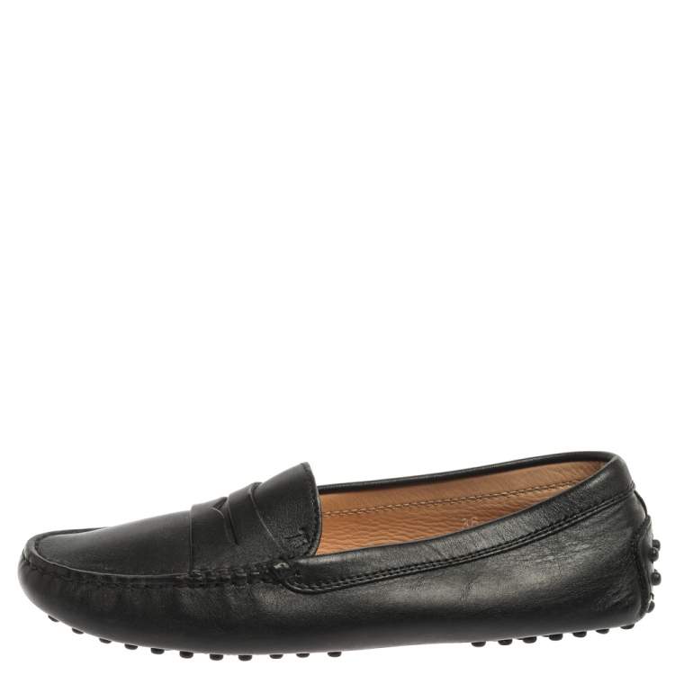 Tod's Black Leather Penny Loafers Size 36 Tod's | TLC