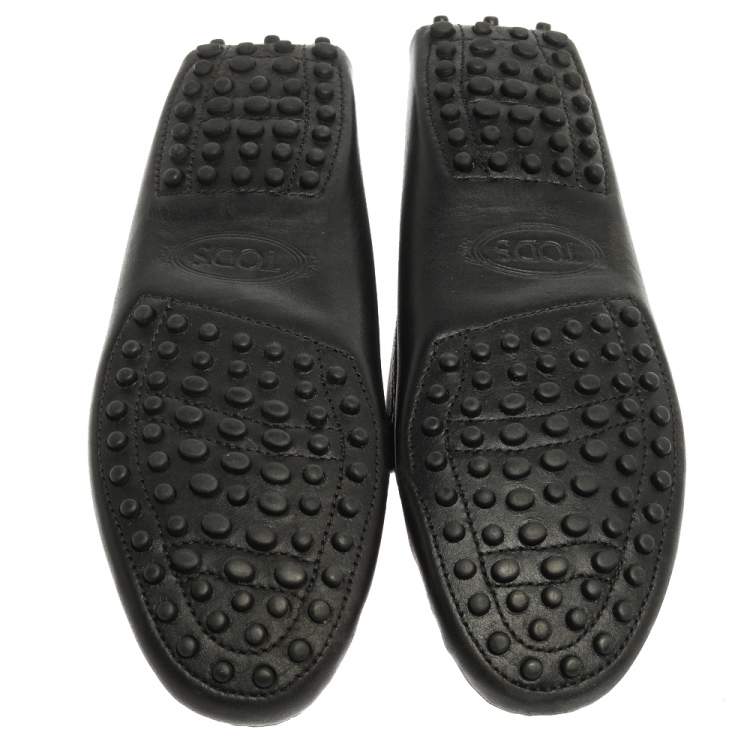 Pre Owned Tod's Black Leather Penny Loafers Size 36