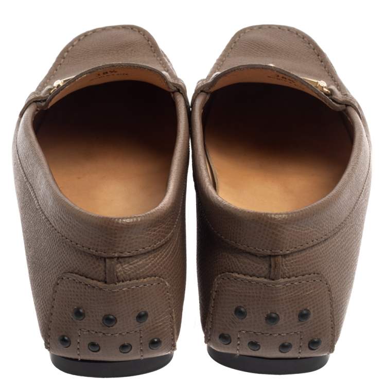 مملوكة مسبقًا Tod's Brown Leather Horsebit Loafers Size 38.5