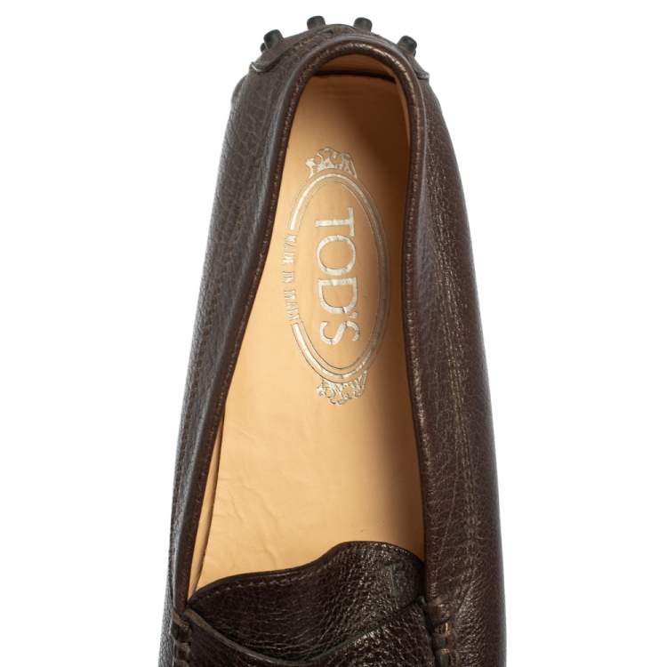 مملوكة مسبقًا Tod's Brown Leather Slip On  Loafers Size 38.5