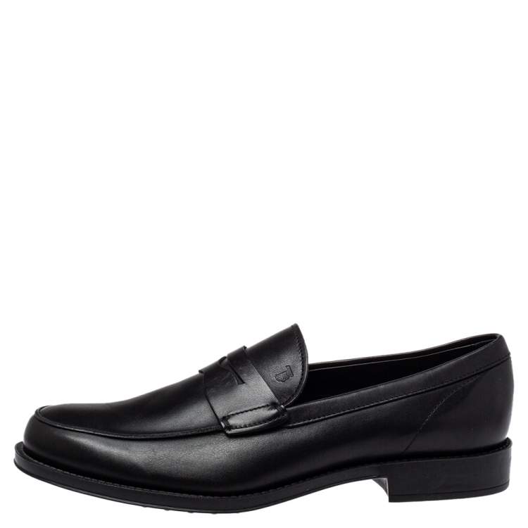 مملوكة مسبقًا Tod's Black Leather Slip On Penny Loafers Size 45