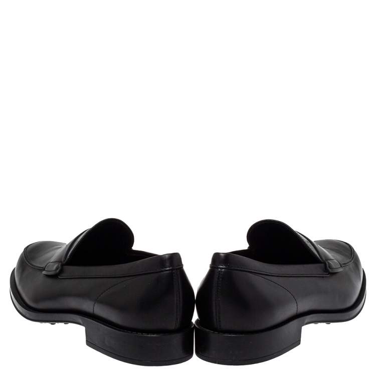 مملوكة مسبقًا Tod's Black Leather Slip On Penny Loafers Size 45
