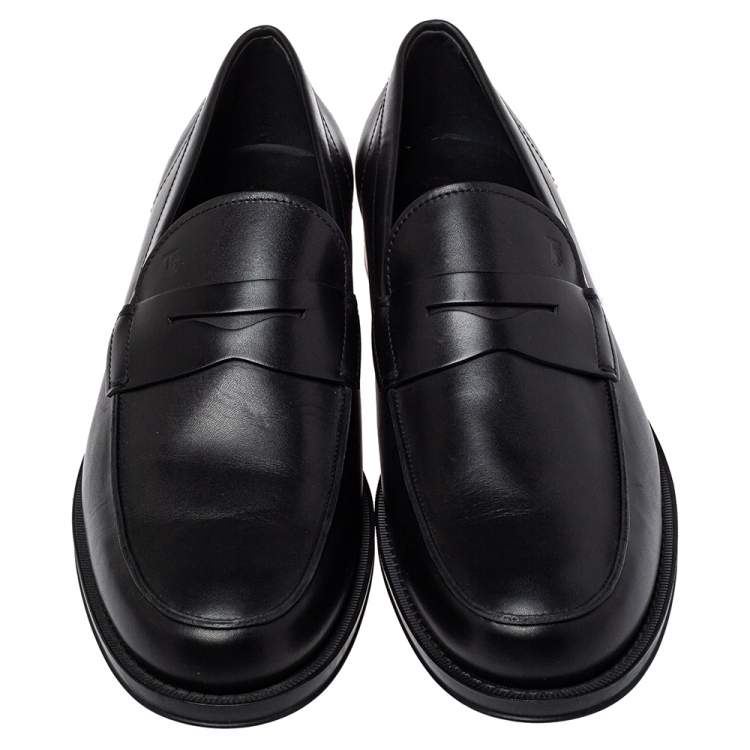 مملوكة مسبقًا Tod's Black Leather Slip On Penny Loafers Size 45