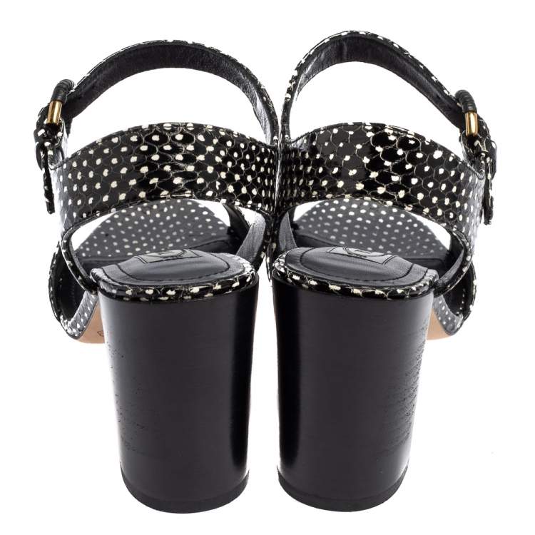 Pre Owned Tod's Black Leather Ankle Strap Sandals Size 37.5
