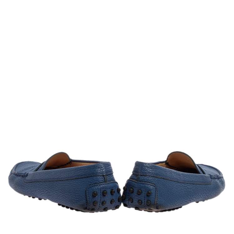 Pre Owned Tod’s Blue Leather Penny Loafers Size 37