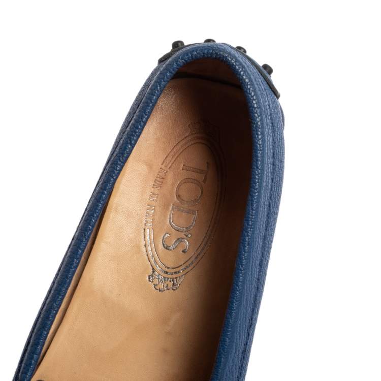 Pre Owned Tod’s Blue Leather Penny Loafers Size 37