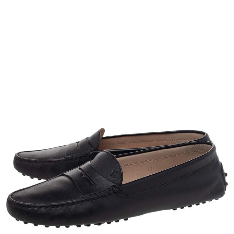 مملوكة مسبقًا Tod's Black Leather Slip on Loafers Size 41