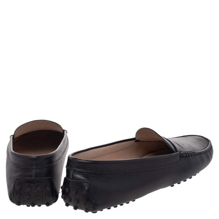 مملوكة مسبقًا Tod's Black Leather Slip on Loafers Size 41