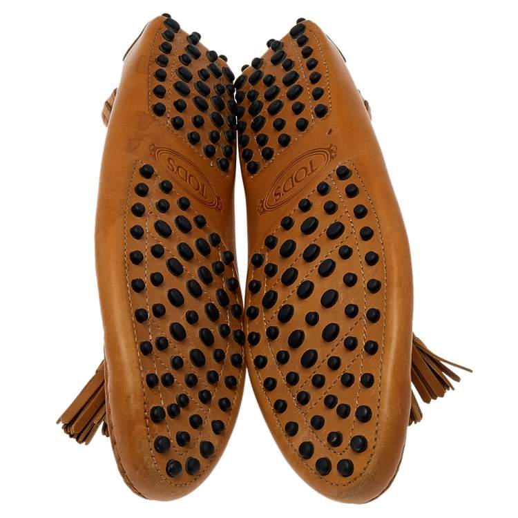 مملوكة مسبقًا Tod's Brown Leather Slip on Loafers Size 37