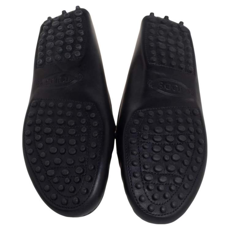 Pre Owned Tod's Black Leather Penny Loafers Size 36