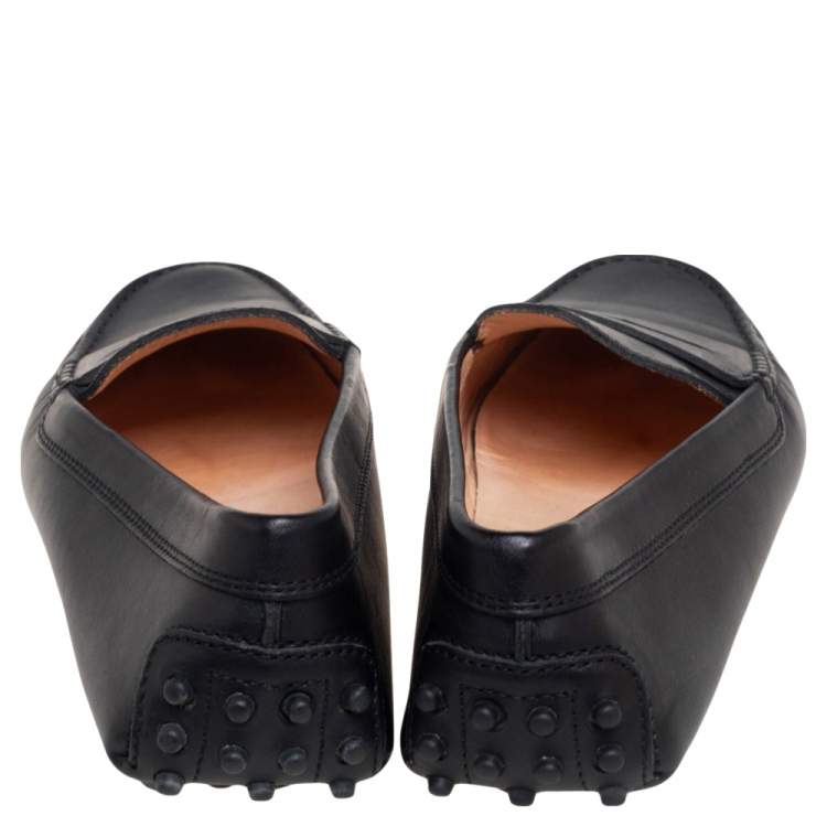 Pre Owned Tod's Black Leather Penny Loafers Size 36