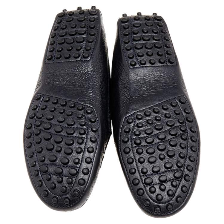 Pre Owned Tod's Black Leather Penny Slip On Loafers Size 36