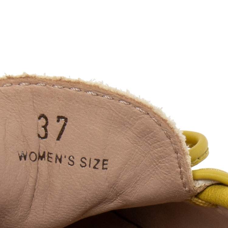 Pre Owned Tod's Yellow Leather Bow Driver Loafers Size 37