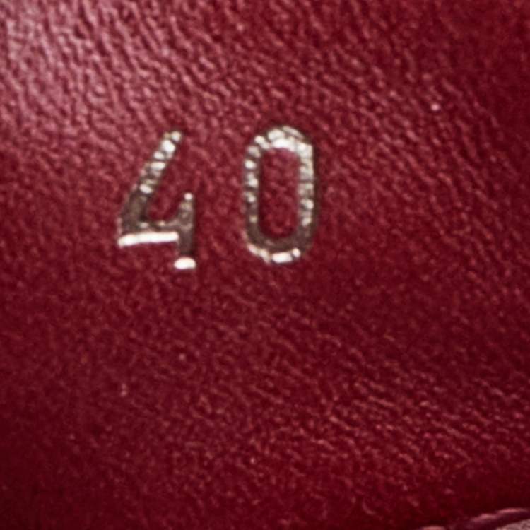 Pre Owned Tod's Dark Red Suede Slingback Sandals Size 40