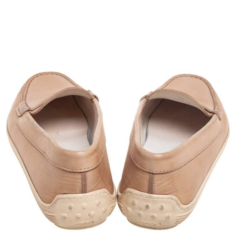 مملوكة مسبقًا Tod's Beige Leather Penny Loafers Size 38