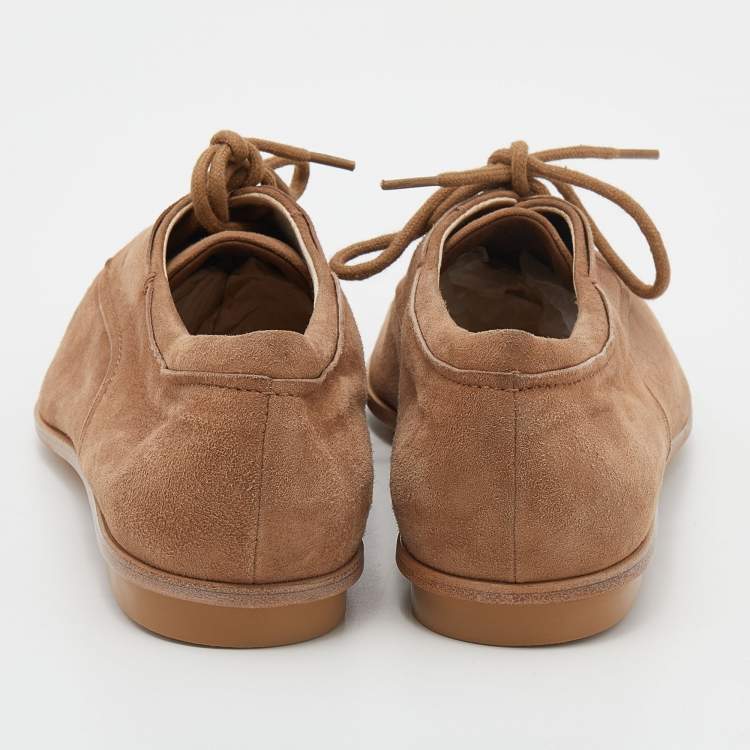 Pre Owned Tod's Brown Suede Low Top Sneakers Size 39.5