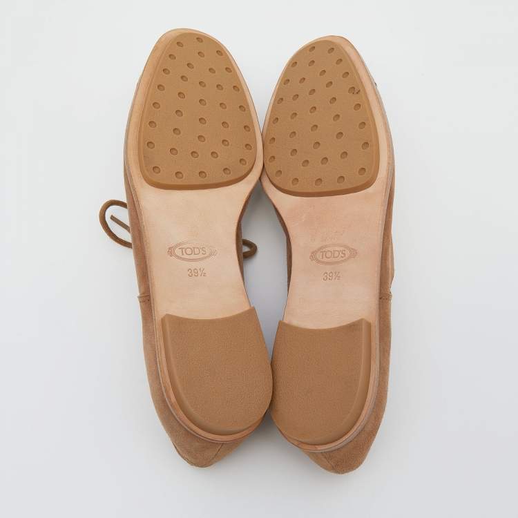 Pre Owned Tod's Brown Suede Low Top Sneakers Size 39.5