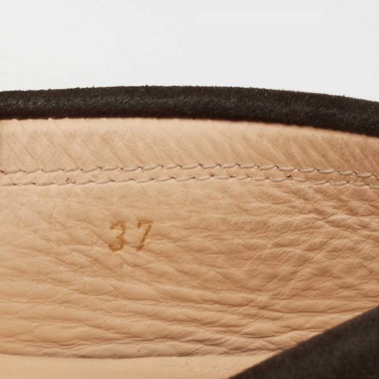 Pre Owned Tod's Brown Suede Slip On Loafers Size 37