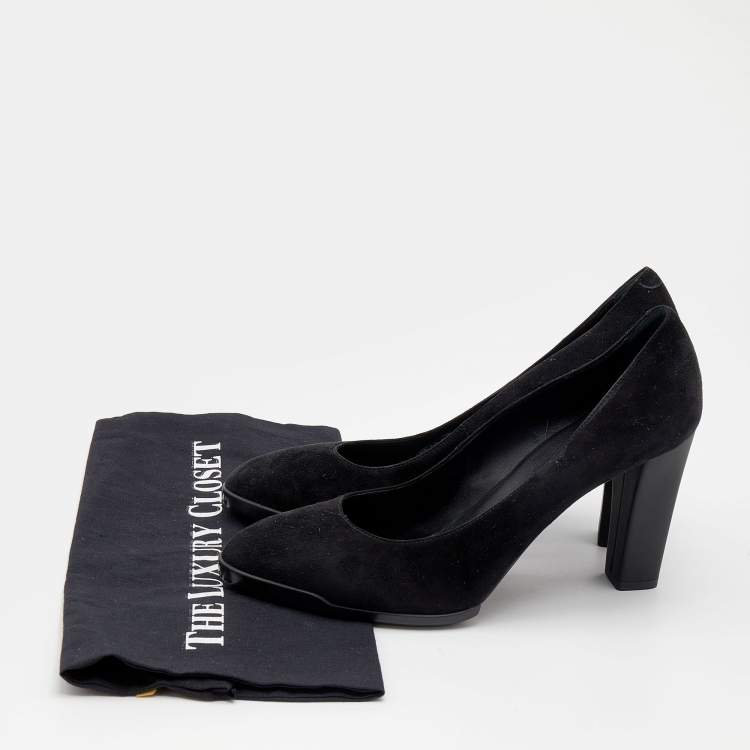 Pre Owned Tod's Black Suede Pumps Size 40