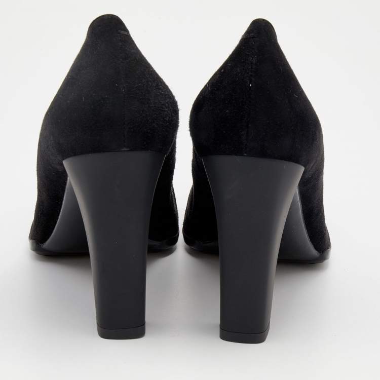 Pre Owned Tod's Black Suede Pumps Size 40