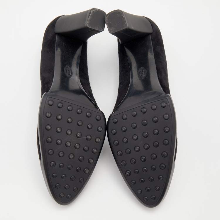 Pre Owned Tod's Black Suede Pumps Size 40