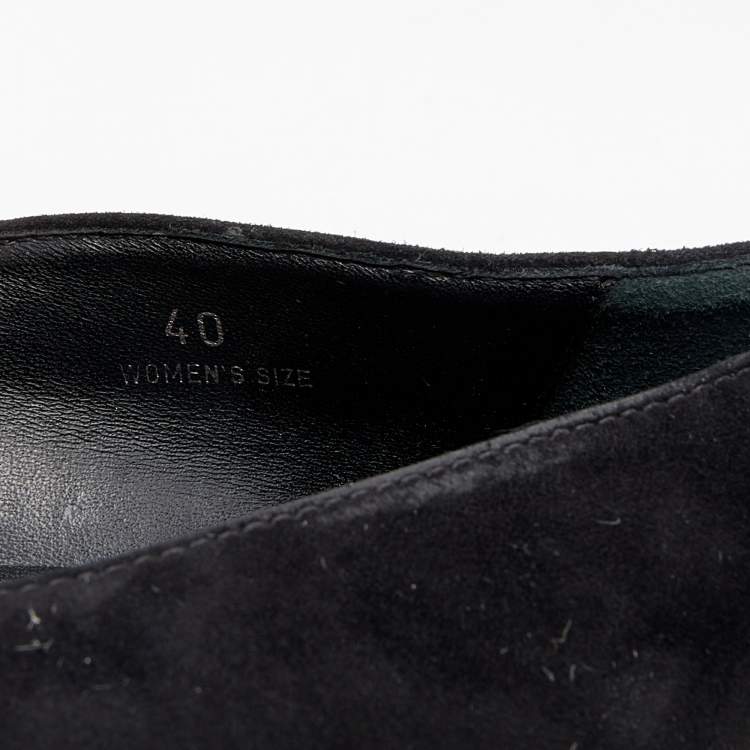Pre Owned Tod's Black Suede Pumps Size 40