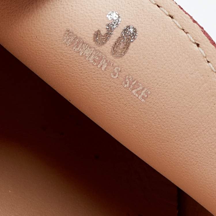 Pre Owned Tod's Red Patent Leather Penny Loafers Size 38