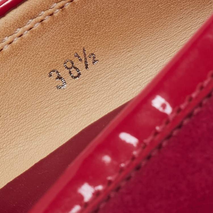 مملوكة مسبقًا Tod's Magenta Suede Buckle Loafers Size 38.5