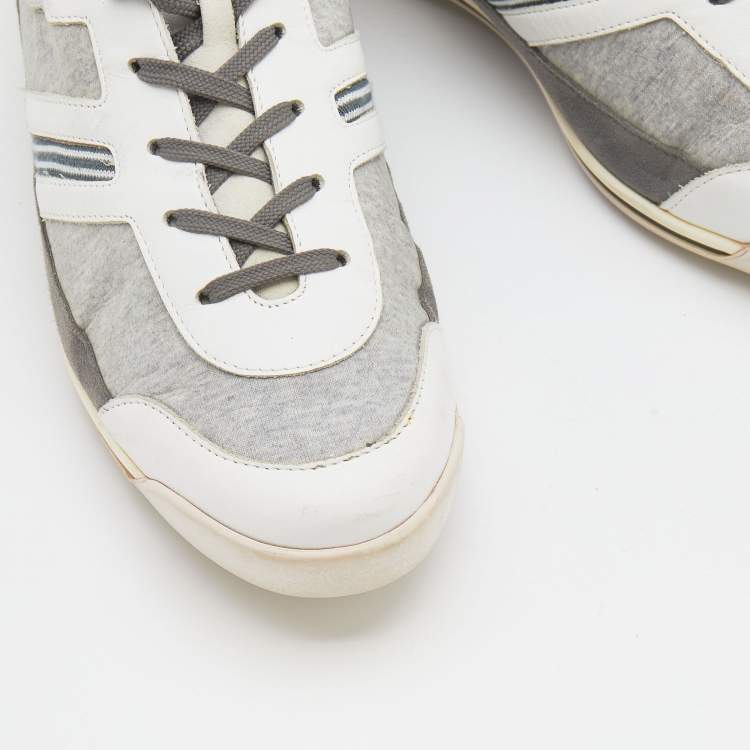 Pre Owned Tod's Multicolor Fabric/Leather, and Suede Low Top Sneakers Size 38.5