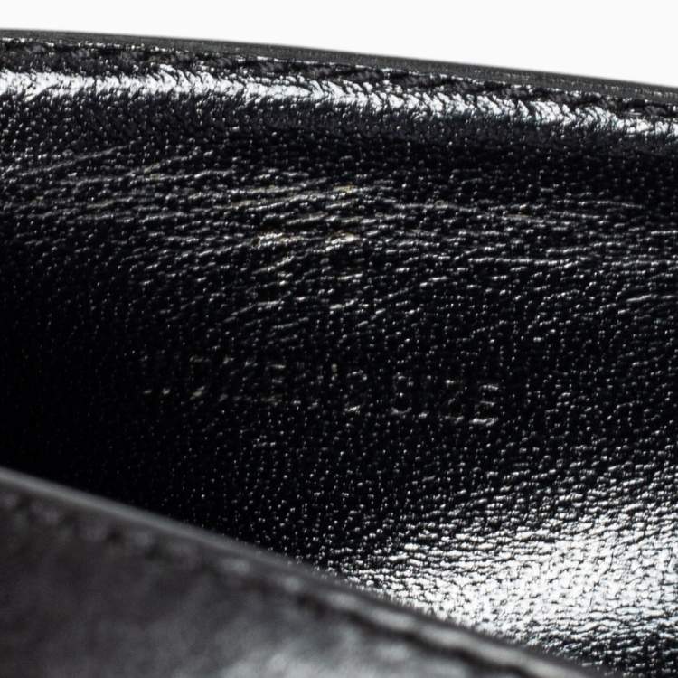 Pre Owned Tod's Black Leather Block Heel Square Toe Pumps Size 39