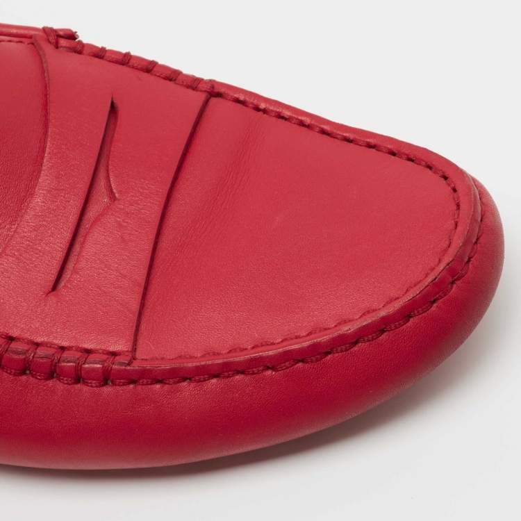 مملوكة مسبقًا Tod's Pink Leather Penny Slip On Loafers Size 38