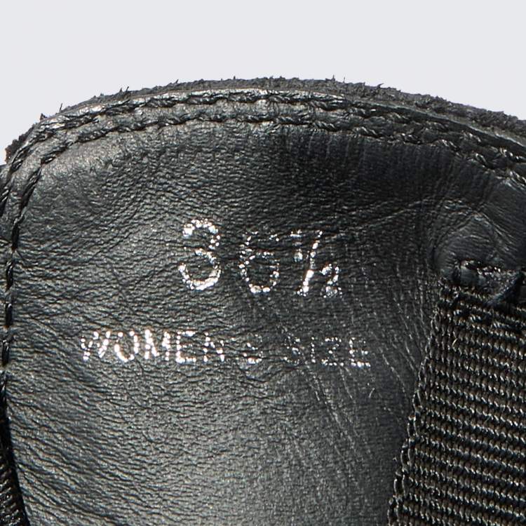 Pre Owned Tod's Black Suede and Elastic Fabric Ankle Boots Size 36.5