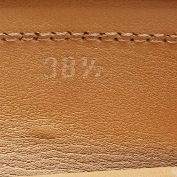 مملوكة مسبقًا Tod's Brown Patent Leather Gommini Penny Loafers Size 38.5 