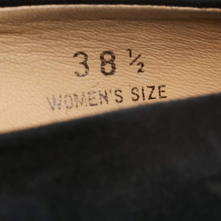 مملوكة مسبقًا Tod's Black Suede Penny Loafer Pumps Size 38.5