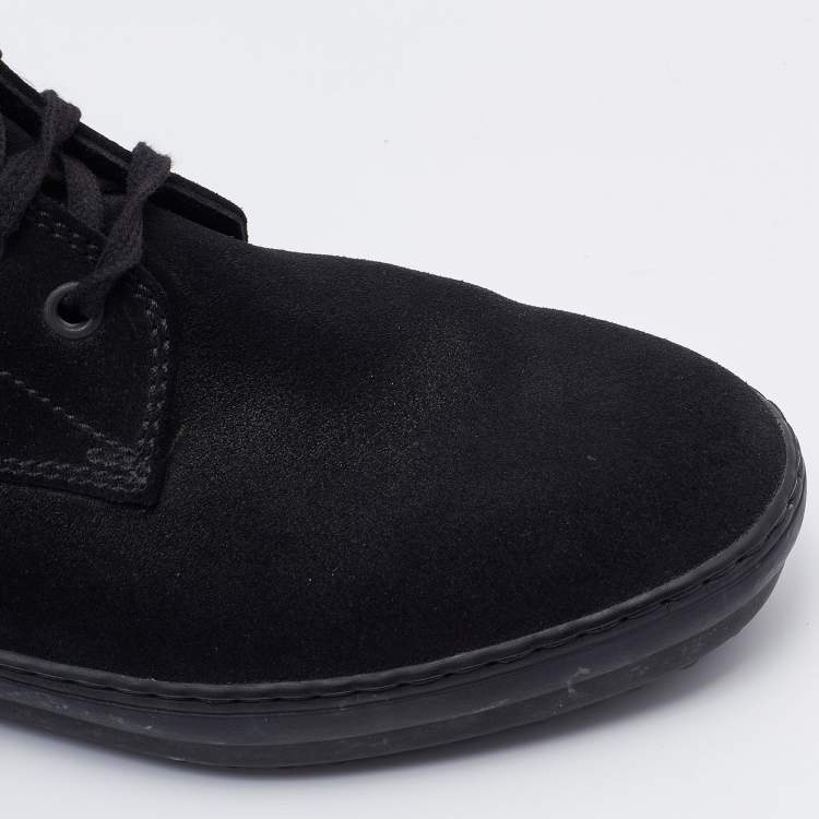 Pre Owned Tod's Black Suede Gommino Ankle Length Boots Size 36.5