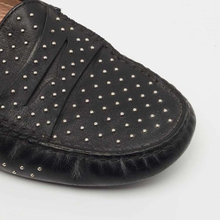 مملوكة مسبقًا Tod's Black Leather Gommino Loafers Size 38
