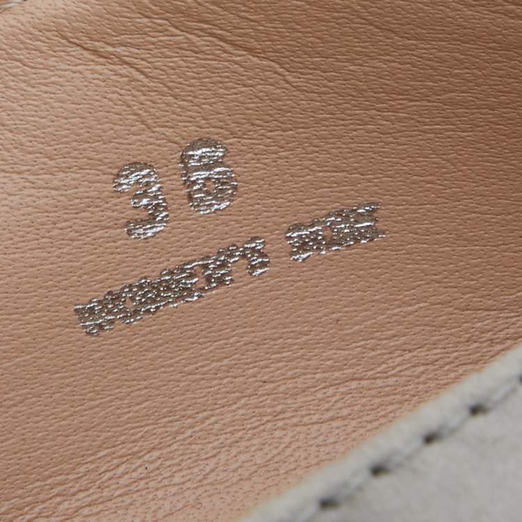 Pre Owned Tod's Grey Suede Ballet Flats Size 36