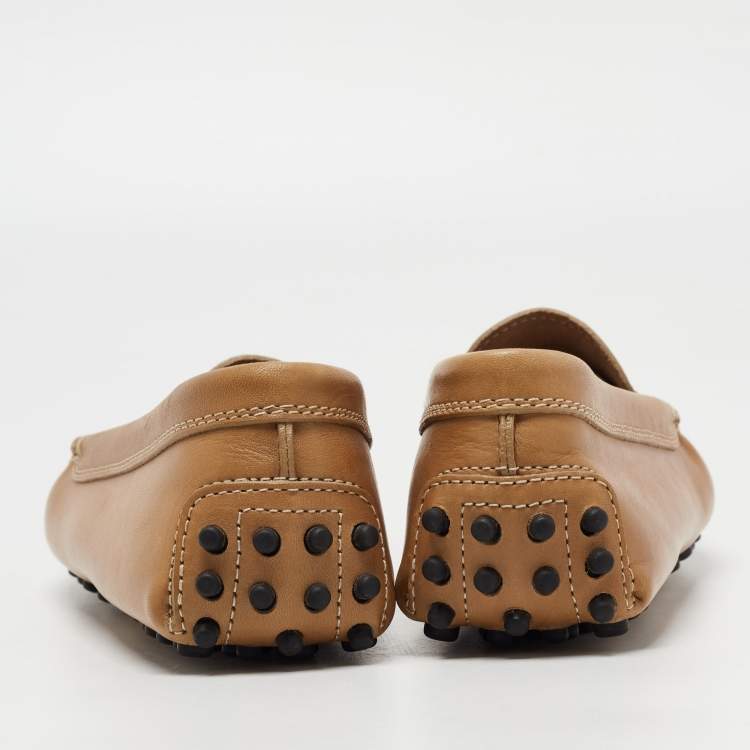 Pre Owned Tod's Brown Leather Penny Loafers Size 35