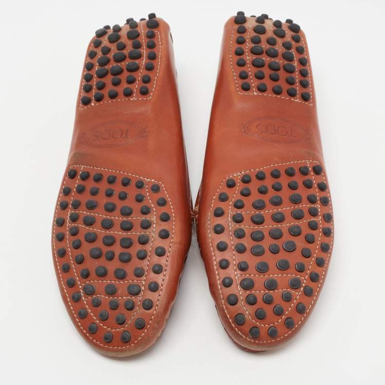 Pre Owned Tod's Brown Leather Penny Loafers Size 36.5 