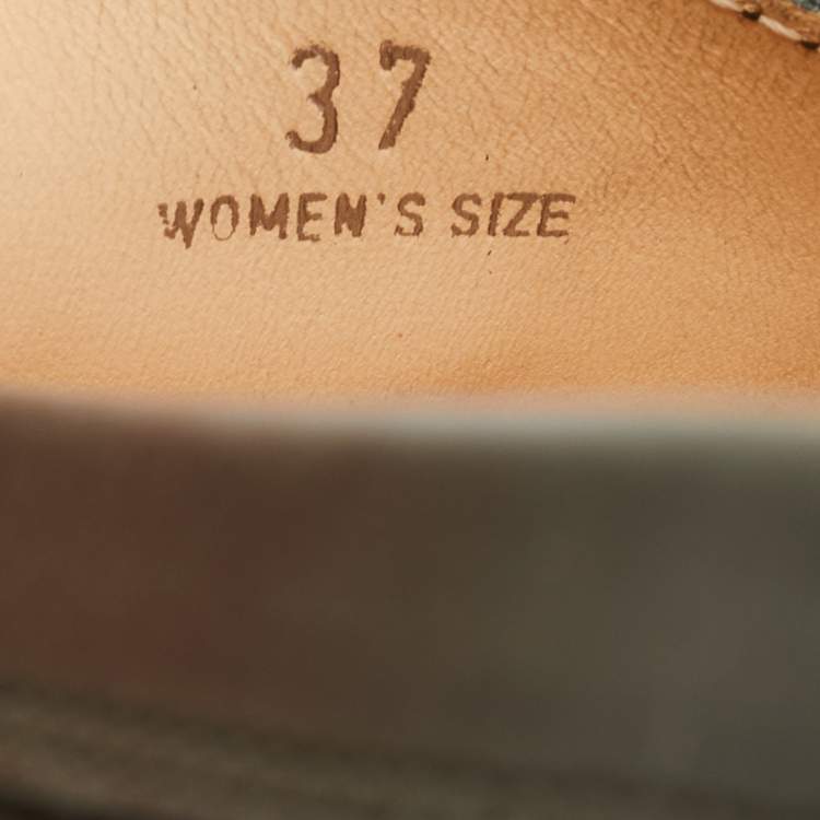 مملوكة مسبقًا Tod's Olive Green Leather Penny Slip On Loafers Size 37