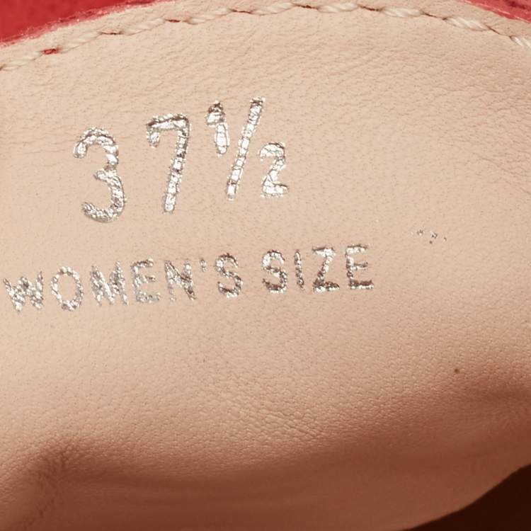 مملوكة مسبقًا Tod's Red Suede Logo Charm Bow Loafers Size 37.5