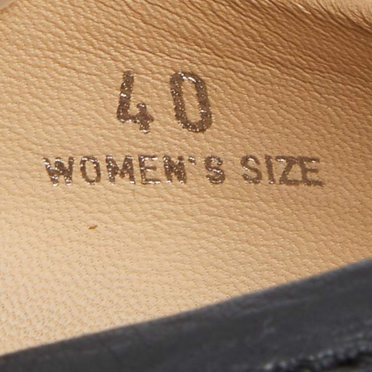 Pre Owned Tod's Black Leather and Suede Fringes Pumps Size 40