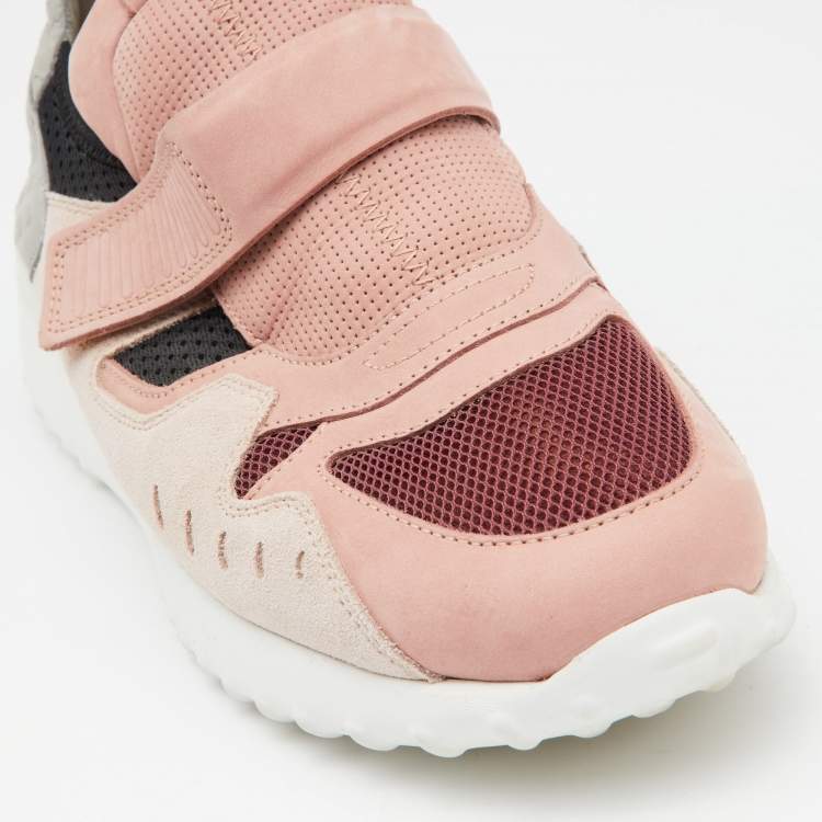 Pre Owned Tod's Multicolor Suede and Leather Low Top Sneakers Size 39.5