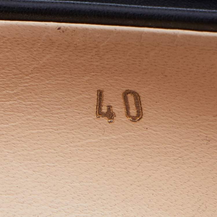 Pre Owned Tod's Black Leather Pointed Toe Loafer Pumps Size 40