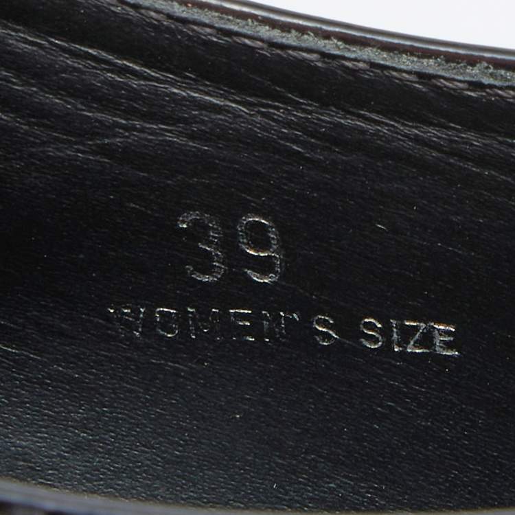 Pre Owned Tod's Black/Cream Leather Fringes Buckle Oxford Size 39