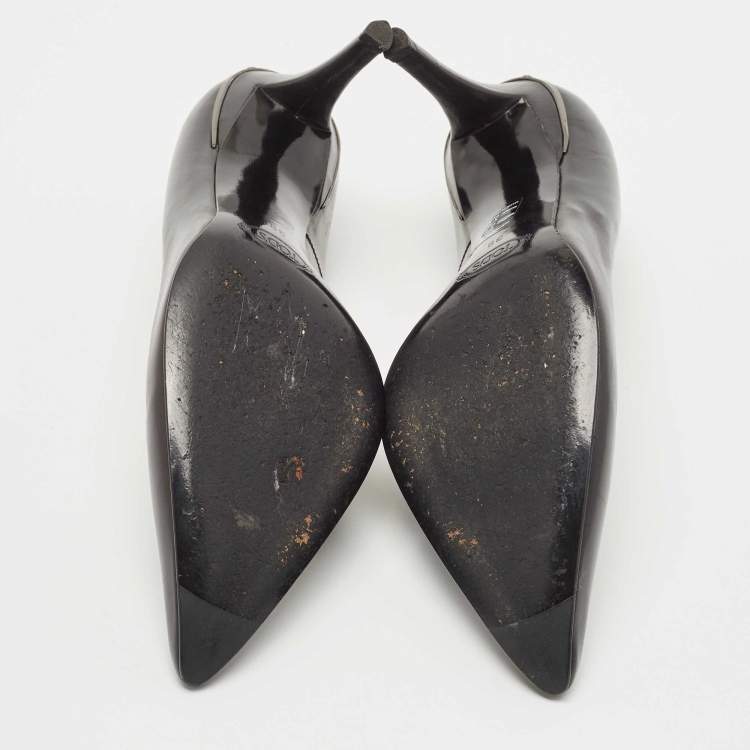 Pre Owned Tod's Black Leather Pointed Toe Pumps Size 39