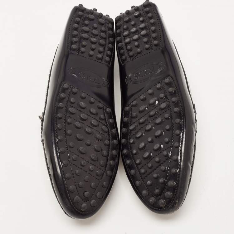 مملوكة مسبقًا Tod's Black Leather Slip On Loafers Size 36