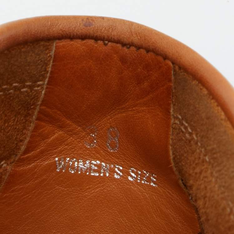 مملوكة مسبقًا Tod's Tan Leather Gommino Driver Loafers Size 38