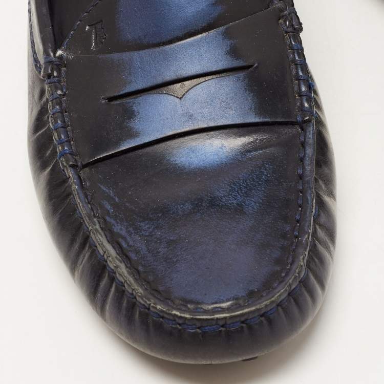 مملوكة مسبقًا Tod's Two Tone Leather Penny Slip On Loafers Size 36